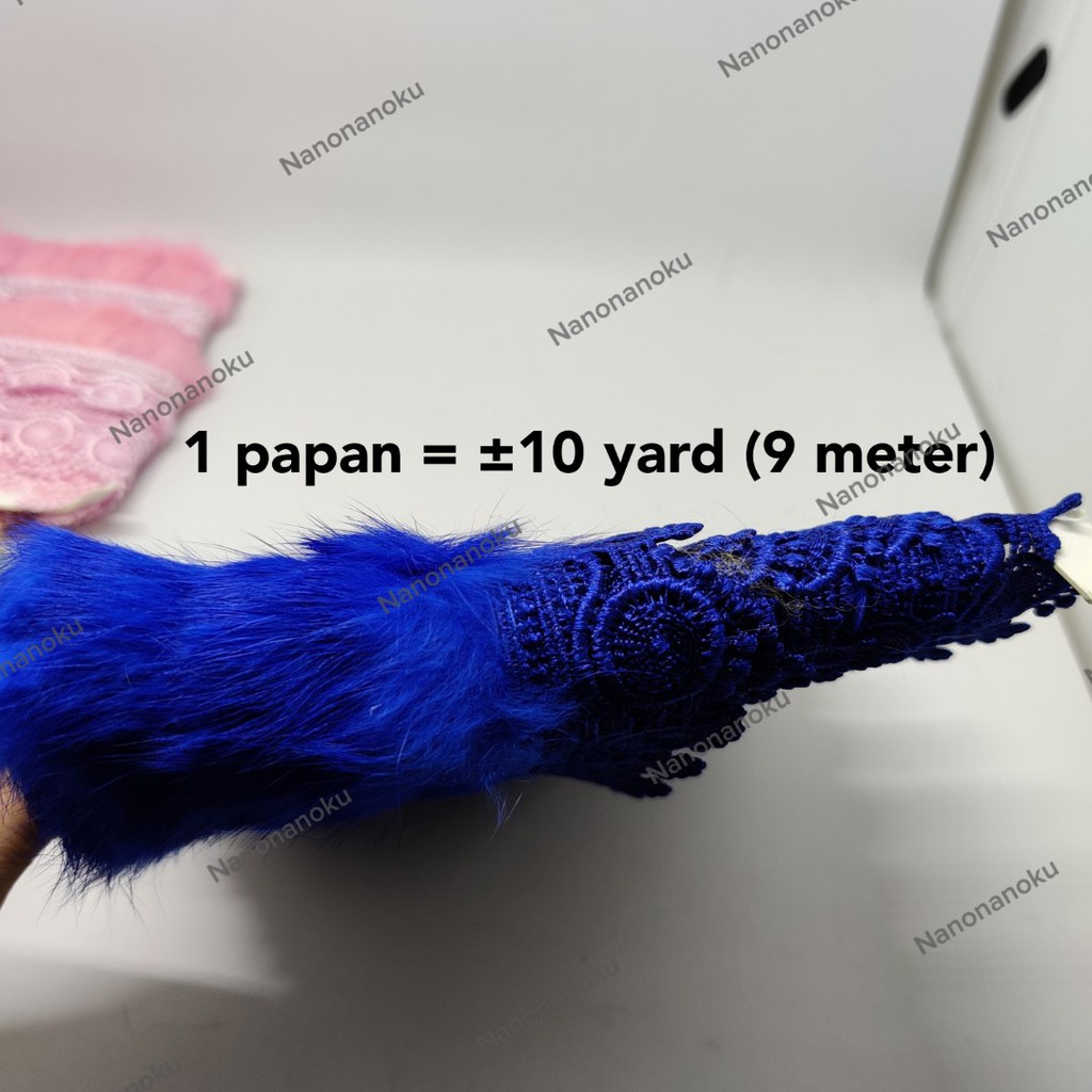 [Per Papan] Renda Bordir 008 Bulu Baju Jahit Aplikasi