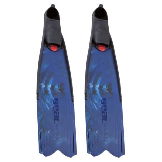 Fins Seac Motus Camo Blue - Long Fin Kaki Katak Freediving Spearfishing