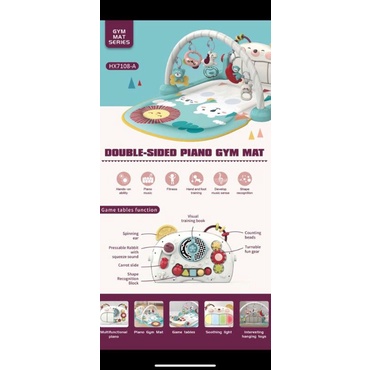 Baby Play Gym Mainan Anak Bayi Rattle &amp; Piano Playmat Matras Right Start