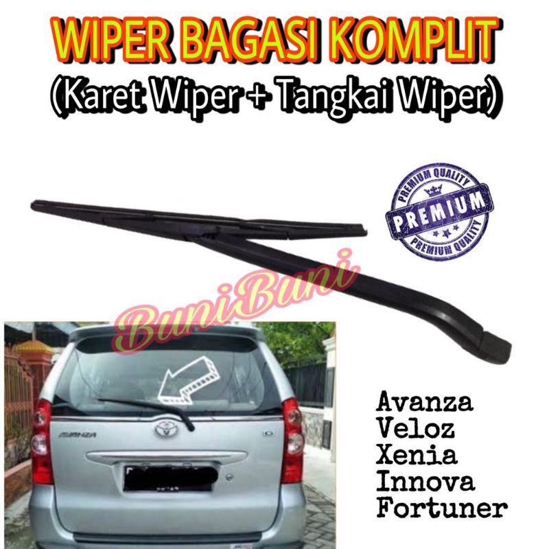 Karet Wiper Kaca Bagasi Belakang Komplit Tangkai Untuk Avanza Innova Veloz Xenia Fortuner Kiiang