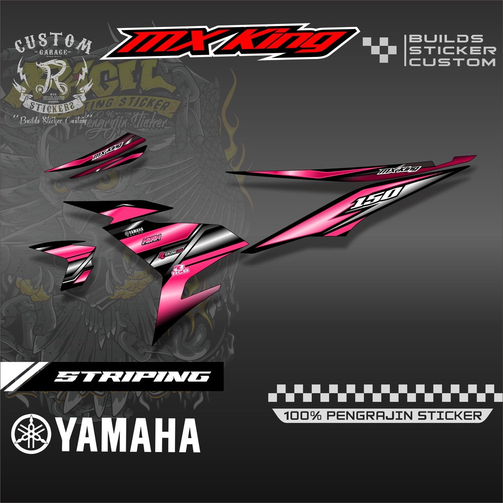 Sticker Striping Variasi Mx King - Striping Motor Mx King