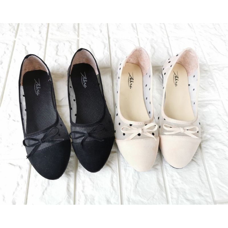 sepatu flat brokat
