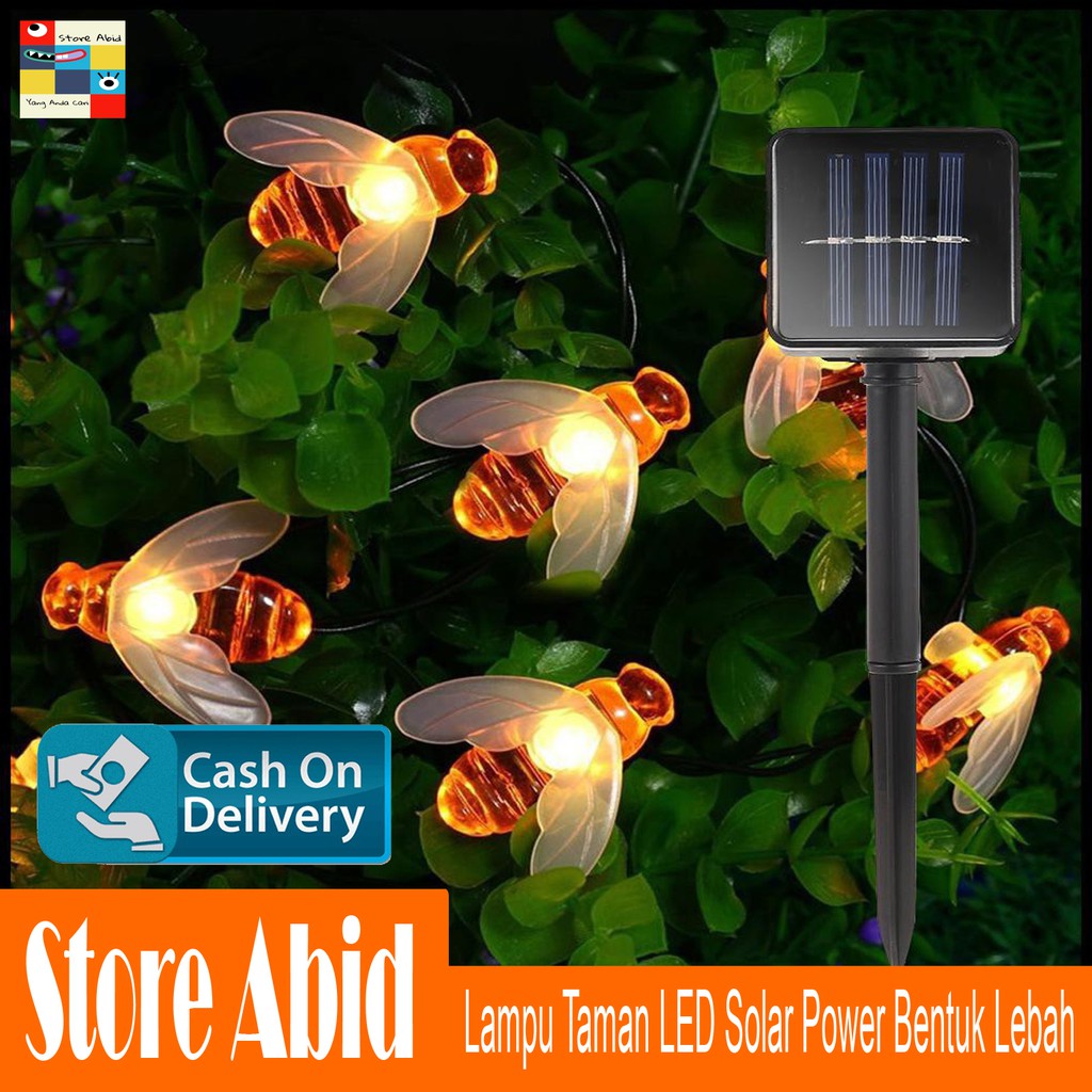 Lampu Taman Hias Lampu Outdoor Lampu LED Tenaga Surya Bentuk Lebah 30 50 LED