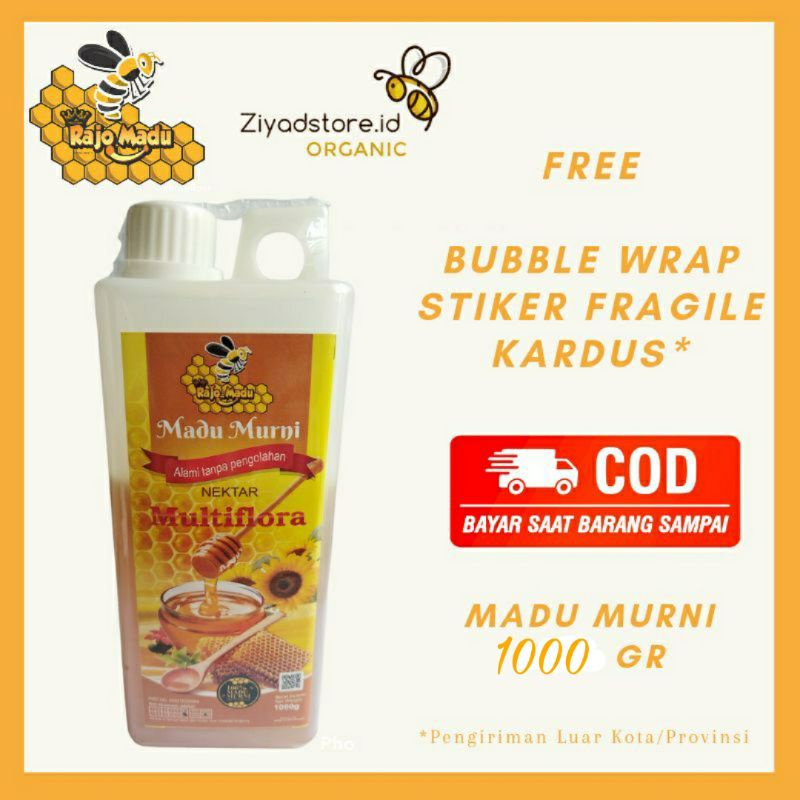 

Madu Hutan Asli LULUS UJI LAB Madu Murni 100% Multiflora Raw Honey Ukuran 1000 Gram