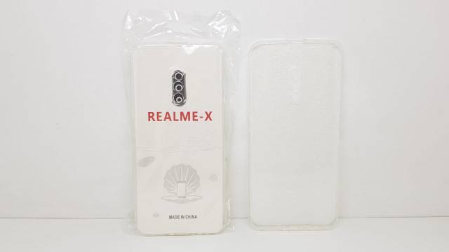 Softcase Realme X 6.53 inchi Jelly Case RealmeX RMX1901 ANTI SELIP SUPER CLEAR w Slot Cover Charger