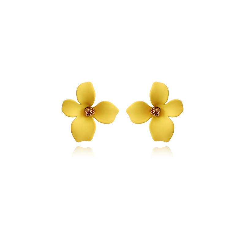 Anting Tusuk Motif Bunga Ala Korea Banyak Pilihan Warna (Takota 023)