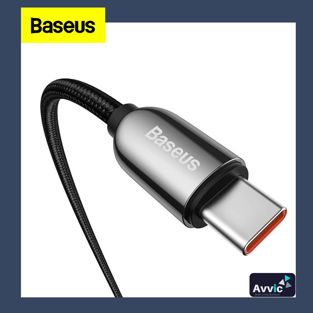 BASEUS Kabel Data Type C to Type C PD Fast Charging LED Display 100W