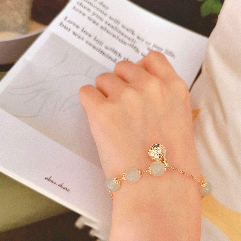 Gelang Rantai Bola Mutiara Gaya Retro Untuk Wanita
