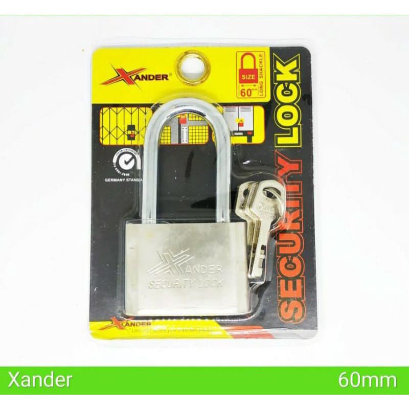 GEMBOK XANDER 30 40 50 60 MM LEHER PENDEK SECURITY PADLOCK PAGAR RUMAH