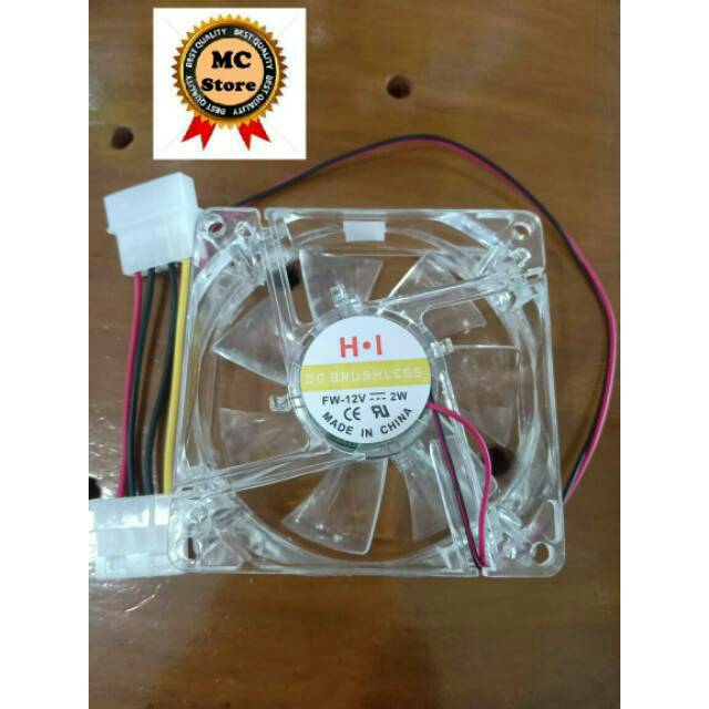 Kipas Fan Casing Case PC 8cm 8 cm Transparan