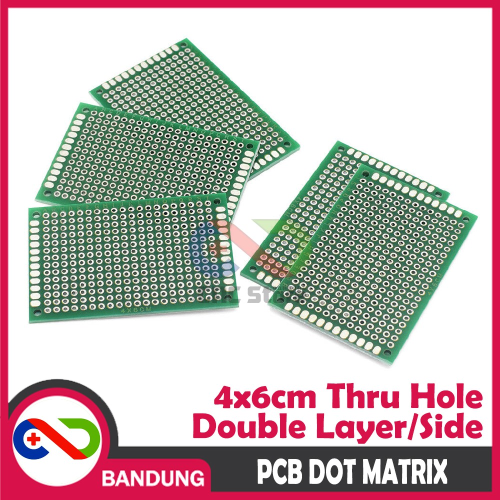 PCB DOT MATRIX THRU HOLE DOUBLE LAYER 4X6CM 4*6CM