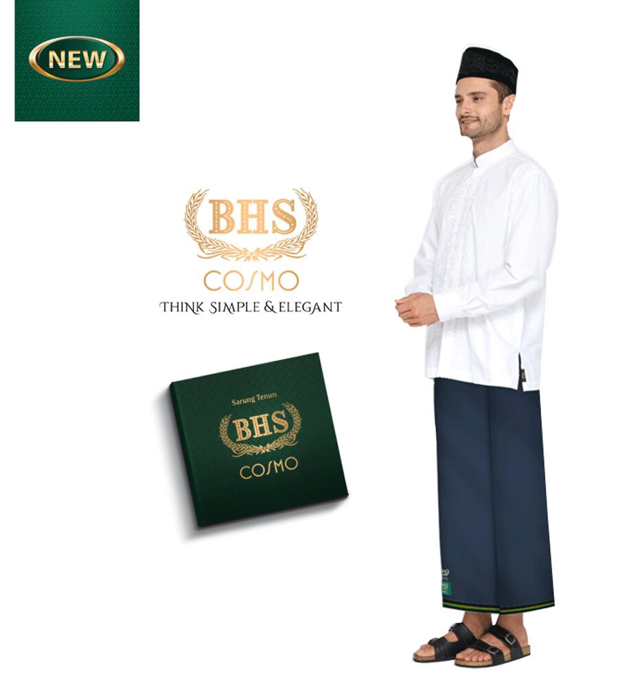 Sarung BHS Cosmo Warna Polos Abu