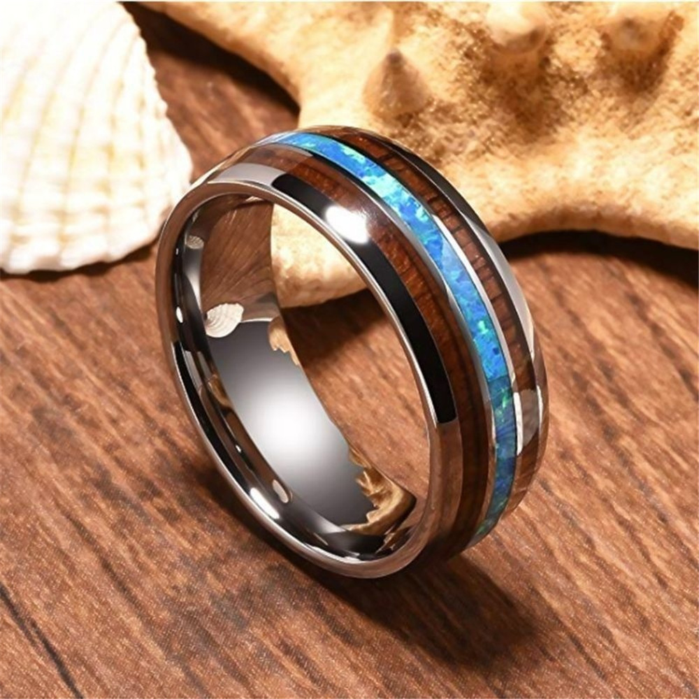 Cincin Bahan Stainless steel Keramik tungsten Motif Naga Gaya Eropa Dan Amerika