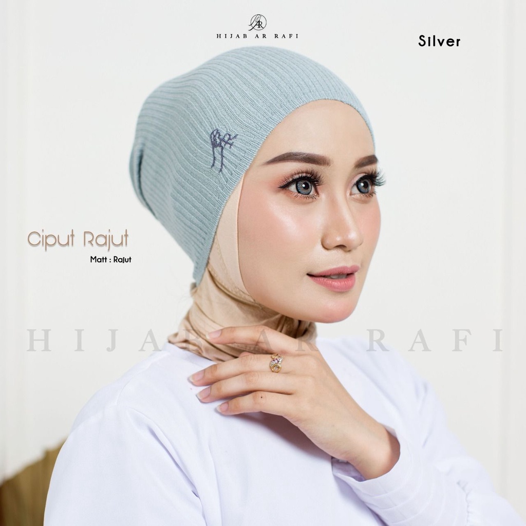 Ciput Rajut Arrafi Terbaru Model Ciput Hijab Kupluk Matt Rajut Stripe Zigzag