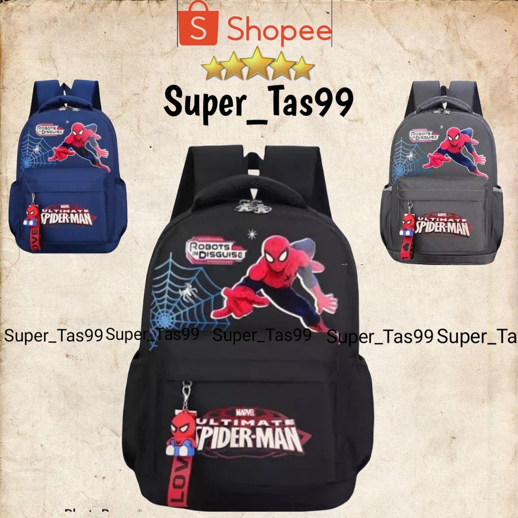 ST99_Tas Ransel Anak Sekolah Terbaru - Ransel Anak SEkolah TK - SD - SMP - Ransel Karakter Spiderman