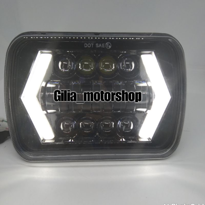 LAMPU DAYMAKER KOTAK LED 5 X 7 INCH JEEP KATANA TAFT FEROZA HEADLAMP DAYMAKER L300 75WATT IMPORT