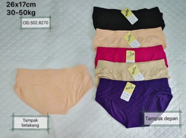 6pcs Celana dalam STRECH sofie KATUN / Celana dalam strech