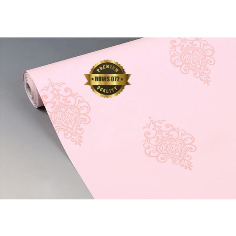 wallpaper Dinding Motif Batik Wayang warna pink