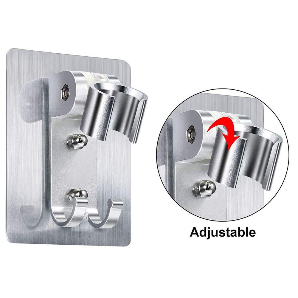 Solighter Aluminium Shower Holder Hadiah Braket Dapur Perlengkapan Kamar Mandi Bebas Pukulan