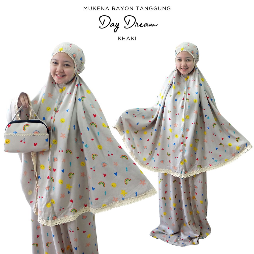 MUKENA BALI TASIK - MUKENA ANAK TANGGUNG RAYON MOTIF DAYDREAM