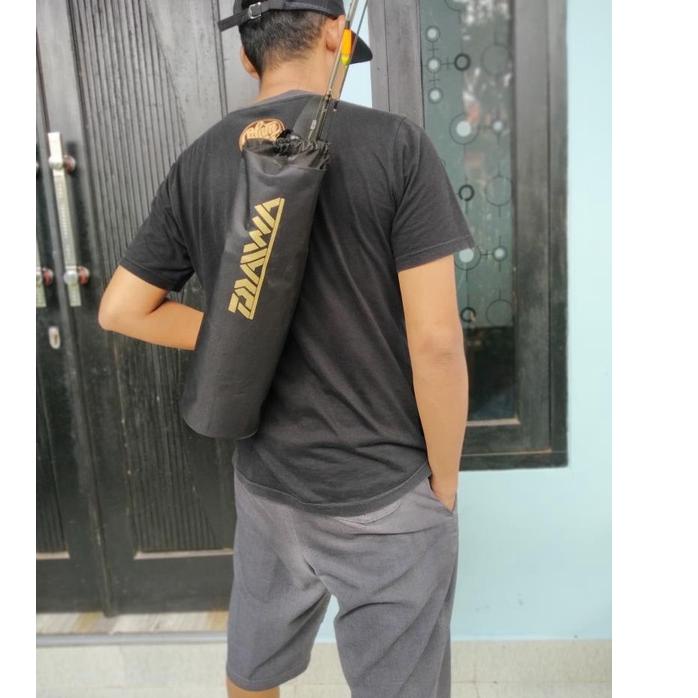 Kejar Untung Tas pancing Tabung Model Serut panjang 45 cm dan  diameter lingkaran 45 cm  untuk 1 jor