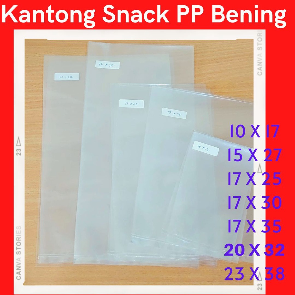 Kantong Plastik PP Bening Tebal 15x27