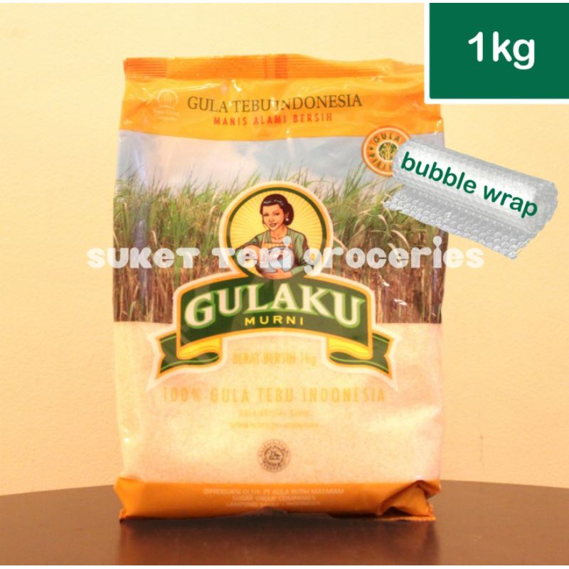 Gula Pasir Gulaku 1 kg Kuning Tebu / Hijau Premium SATUAN Ready