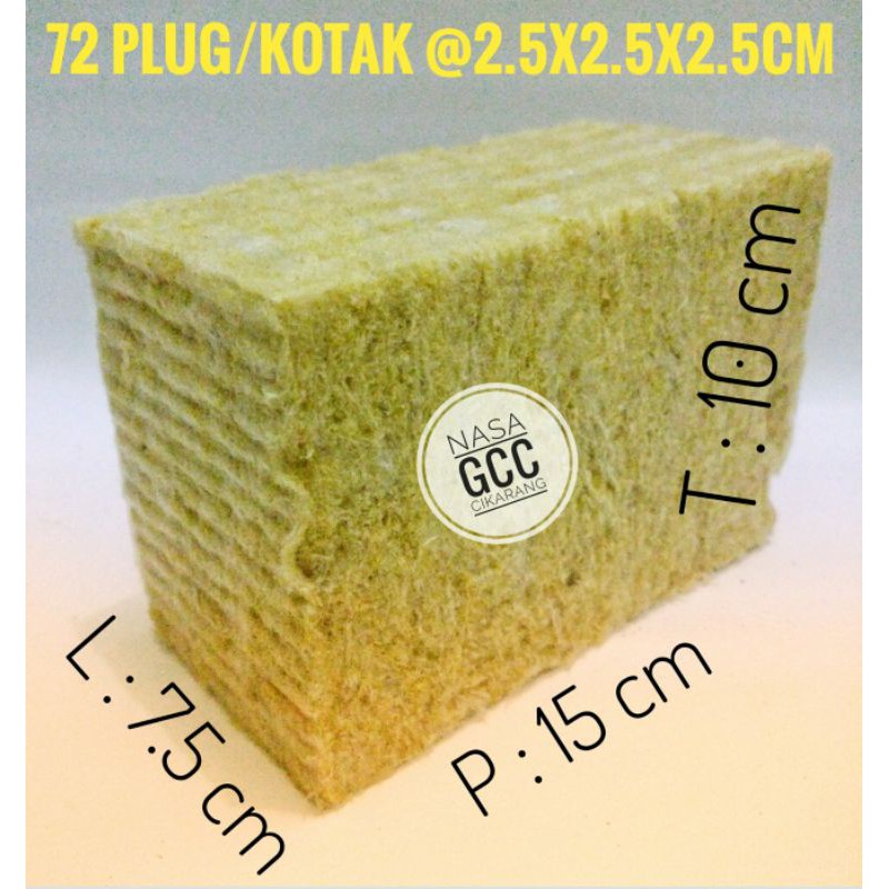 ROCKWOOL HIDROPONIK 72 PLUG 15X10X7.5 CM