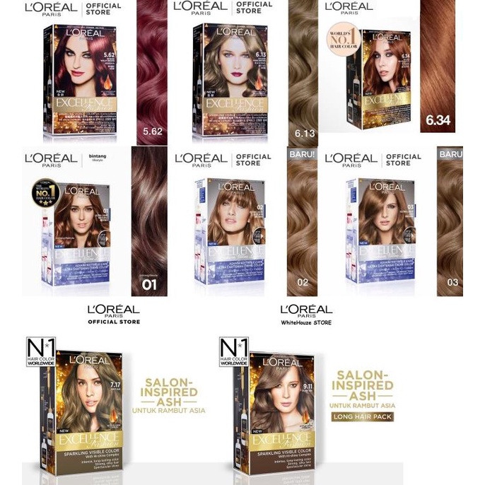 Loreal Hair Color - Loreal Paris Excellence Creme - Cat Pewarna Rambut Ak