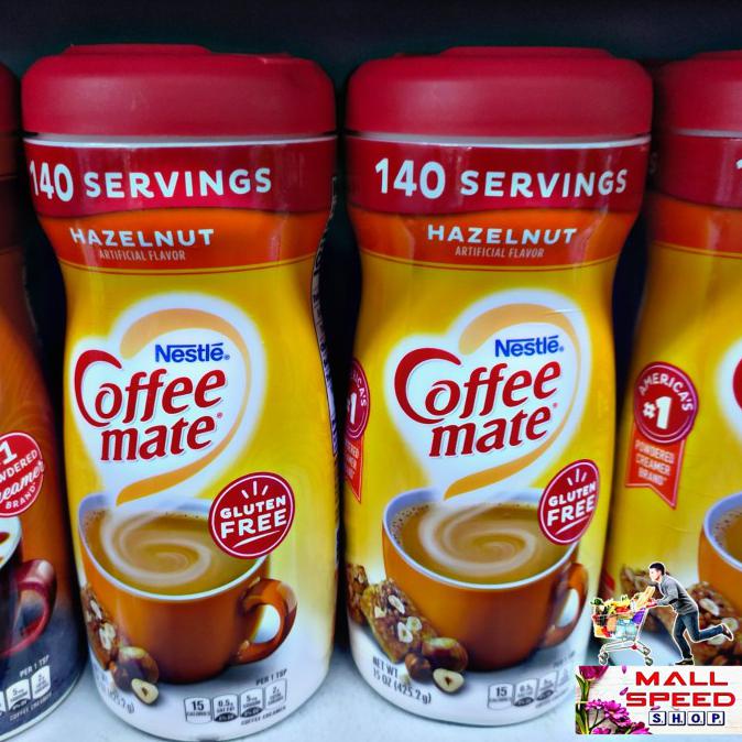 

[[BISA COD]] Nestle Coffee Mate Hazelnut Powder Creamer krimer bubuk import 15oz TERBATAS Kode 500