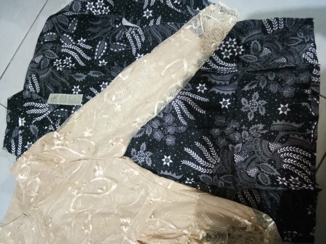 (termurah - Ori & Real Pic! Busui_3 Warna) Batik Couple Andhini Kebaya Couple Brukat Anabel - Bs073