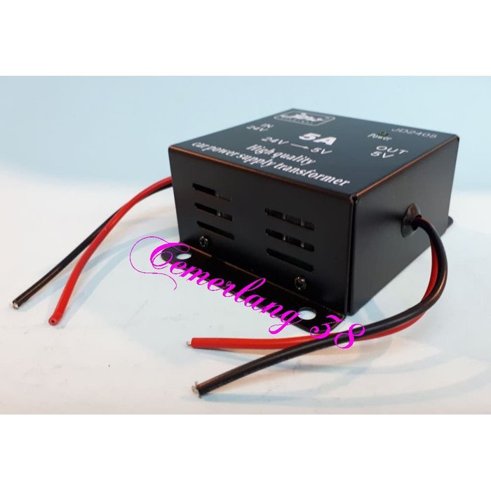 Step Down 5A DC 24V to 5V Car Power Supply Transformer Converter DC-DC