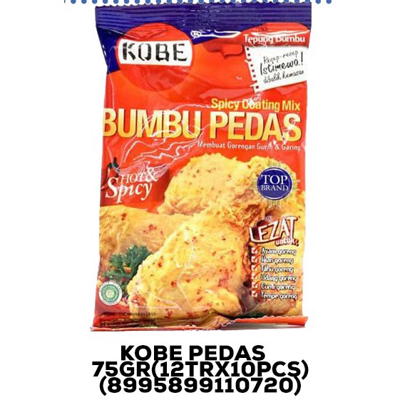Kobe Tepung Bumbu Pedas Hot dan Spicy Renteng 10 x 75gr