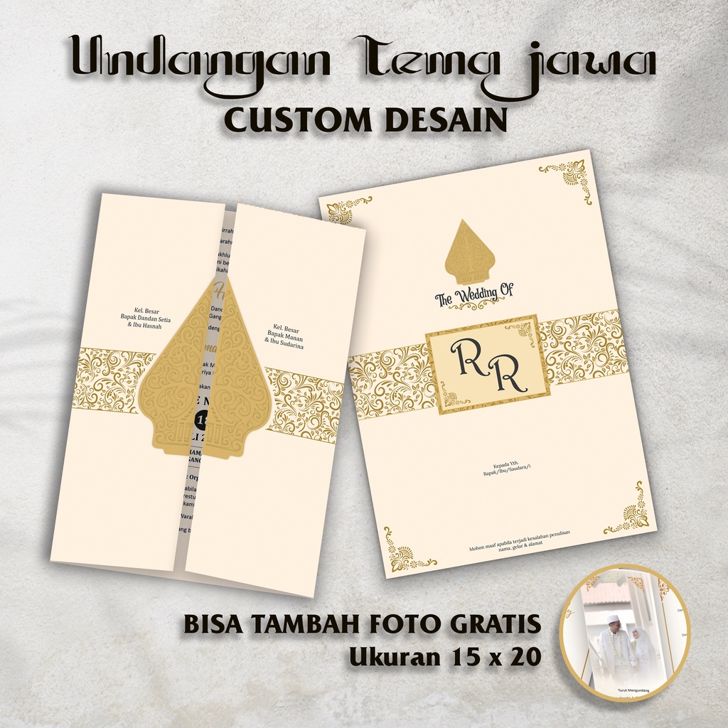 Undangan Pernikahan Model Custom Wayang Jawa Sekitar Ciledug Shopee