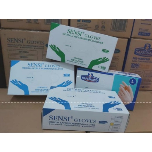 Sensi Sarung Tangan Nitrile Powdered/Sensi Gloves Vinyl isi 40/Disposable Gloves Latex 40pc/GLOVES