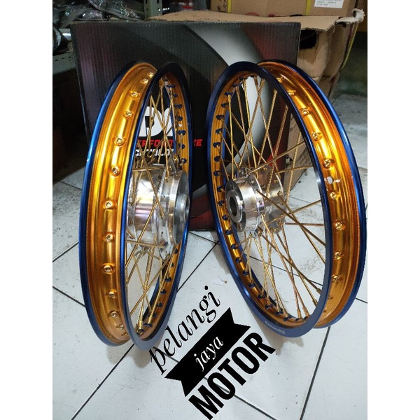 Paket Velg TDR Original Motor Jupiter MX Old - Vega - Jupiter  Burhan  - Velg Tromol Jari Bonus Stel