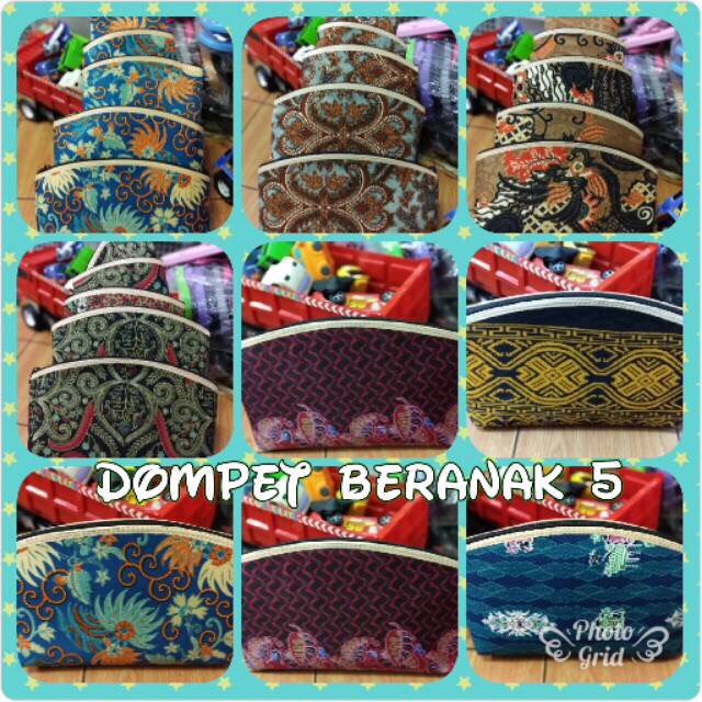 Dompet batik beranak (satu set isi 5 ) warna random tidak bisa pilib motif