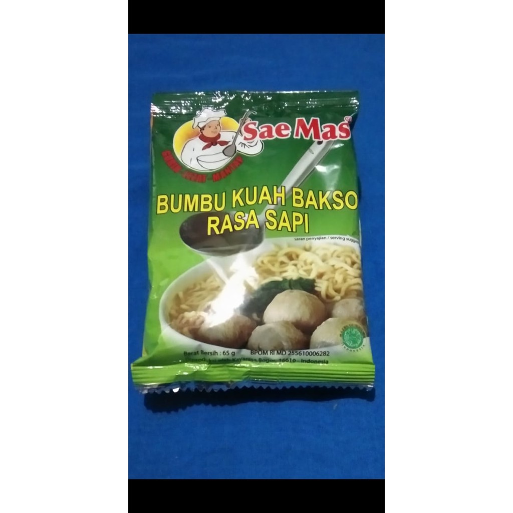 

Bumbu Kuah Bakso/Bumbu Kuah Bakso Saemas/1 Sachset Bumbu Kuah Bakso/Naurabila
