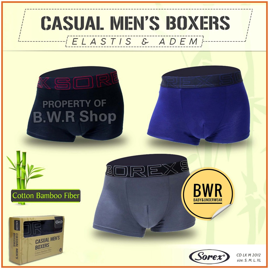 [ Ecer ] BOXER SOREX 2012 Sport / Sorex M2012 Celana Dalam Boxer Pria Underwear Sempak Pria Premium - Bwr