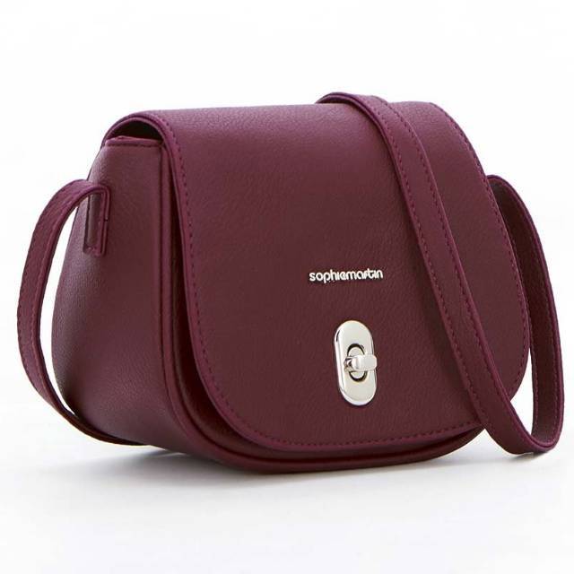 TAS SLEMPANG KECIL SOPHIE MARTIN PARIS PROMO ALAQUA MAROON DUREZ CANDELARIA