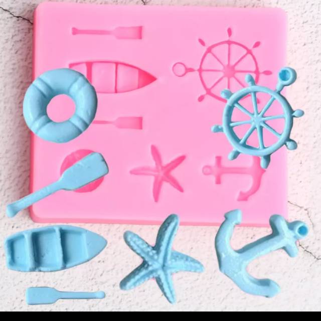 Cetakan silikon jangkar ,perahu