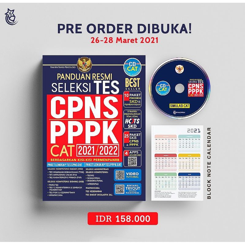 Panduan Resmi Tes CPNS & PPPK 2021/2022 (Bonus CD & Kalender)