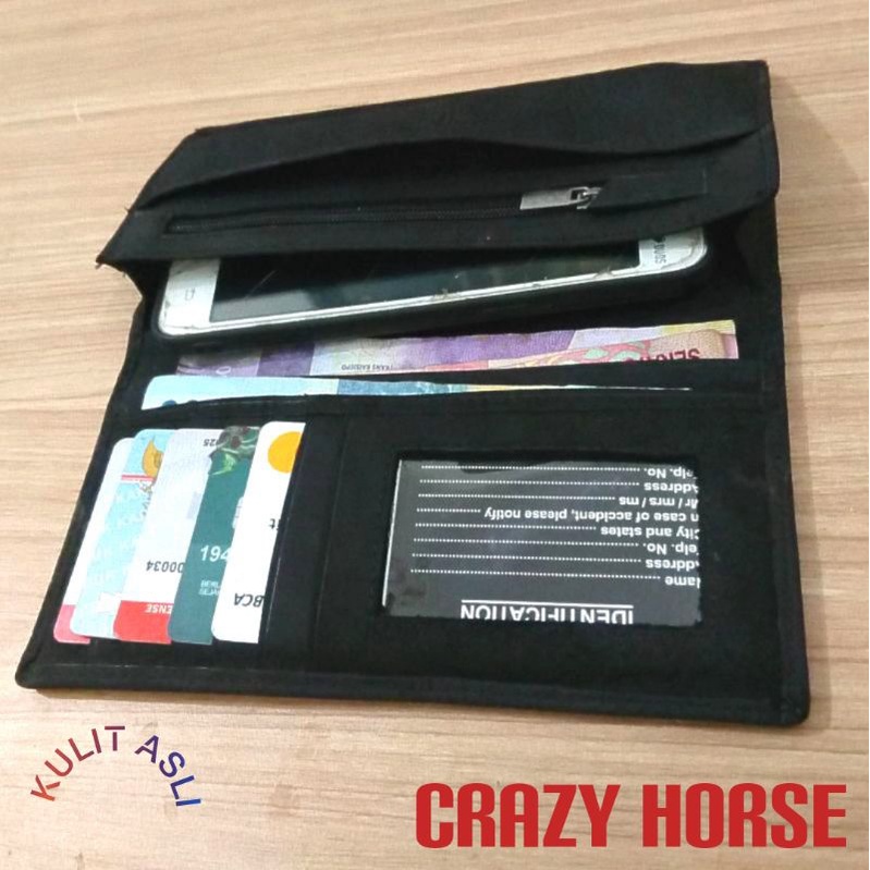 Dompet Pria Wanita Kulit Sapi Asli Premium Original Panjang Lipat Buku