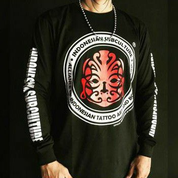 kaos isc. indonesian subculture.lengan panjang. original. kaos masberto. mesin tattoo. machine tato