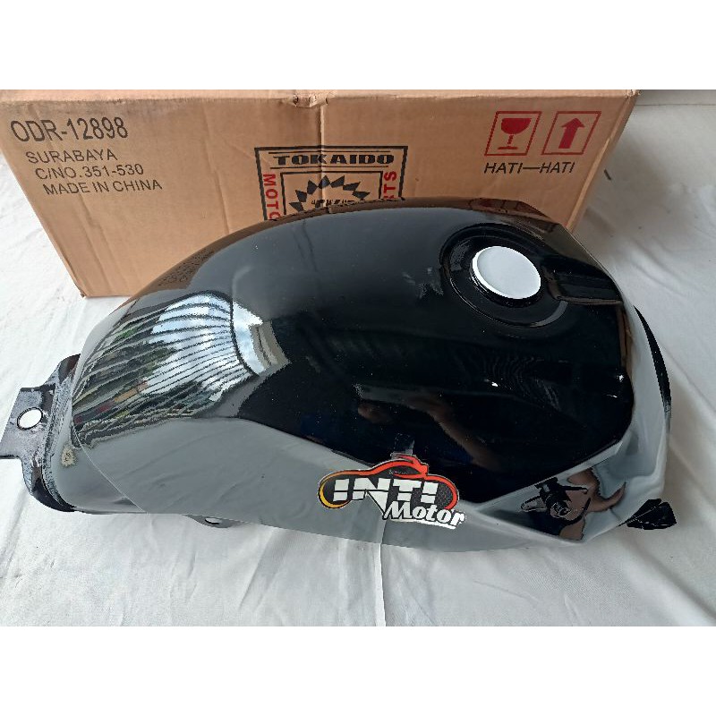 Tangki Motor TIGER REVO merk Tokaido Tengki TIGERREVO Tank  tanki polos hitam black TKD