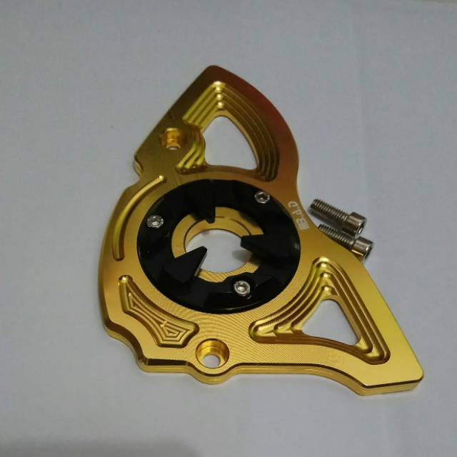 Cover gear depan Yamaha Vixion r15 xrabe cnc gold -not yss rcb Ohlins Ktc-bahan tebal cnc -promo
