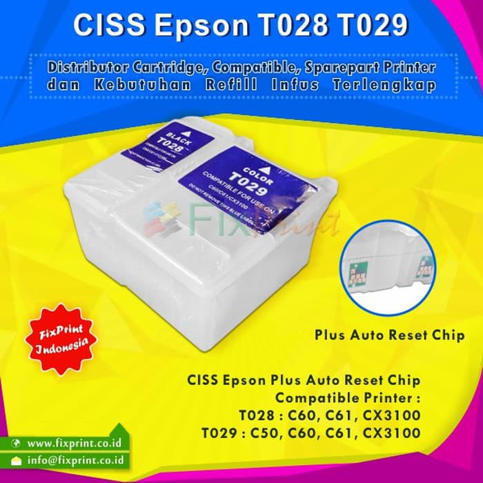 CISS Epson C60 C61 CX3100 C50, T028 T029