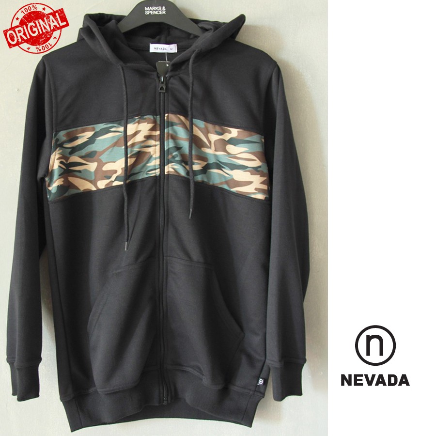 Jaket Hoodie Nevada Original Resmi Outwear Pria DTG rubber army