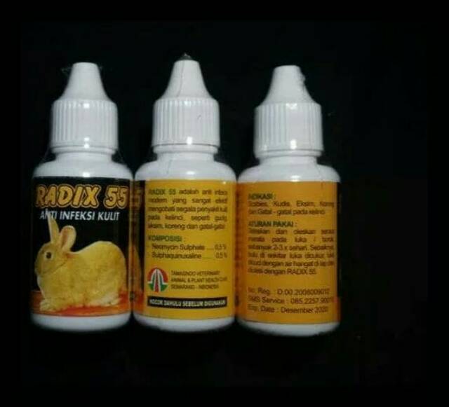 Obat Kelinci jamur koreng gatal Scabies Scadix RADIX