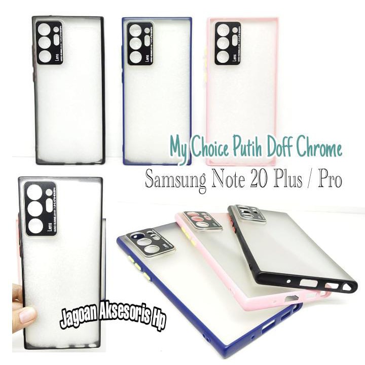 BCMC Bumper Clear Case Samsung Note 20 Ultra 5G 6.9 Inchi Metal Chrome Lens Protection Doff Chrome